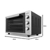 4244 İnox Gri 42 Lt Turbo Fan Mini/midi Fırın - 6 Fonksiyon,yoğurt Yapma, Buz Çözme & İç Aydınlatma
