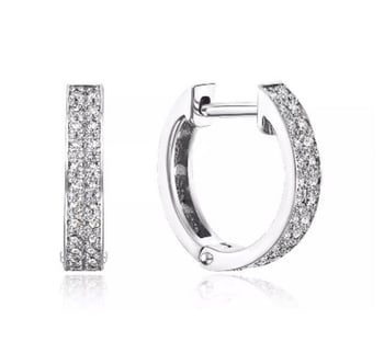 Star Pırlanta 0.13 Ct Pırlanta Baget Küpe