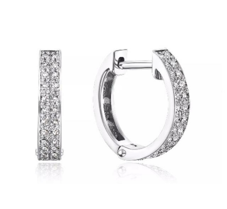 Star Pırlanta 0.13 Ct Pırlanta Baget Küpe