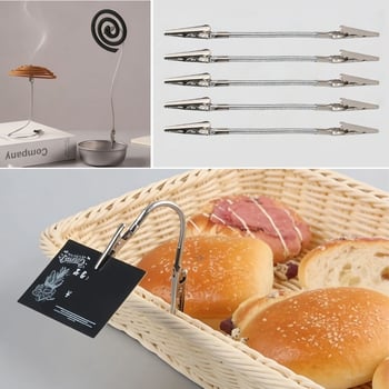 Buffer® Paslanmaz Çelik Çift Kafa Timsah Klips – İsıya Dayanıklı Sinek Kovucu Bobin Tutucu & Kağıt N