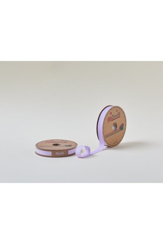 Biye Çizgili Katlı C07 Lila 2 Cm 25 Metre %65 Koton %35 Polyester