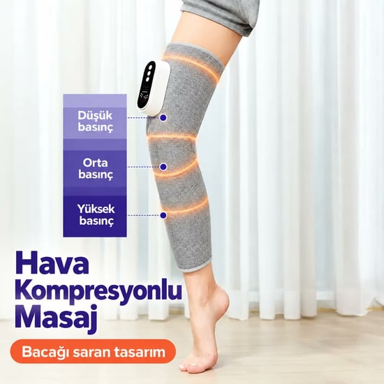 Teknokalite Isıtmalı Hava Kompresyonlu Bacak Masaj Aleti – Gri, Tekli