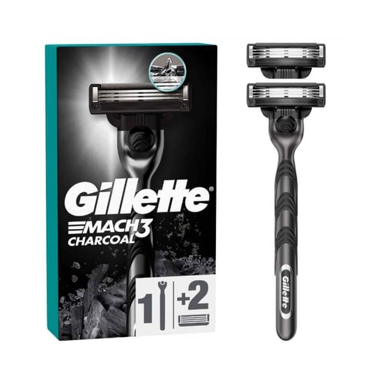 Gillette Mach3 Makine + 2 Başlık Charcoal