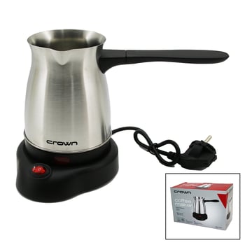 Crown Crw-7104-7123 İnox ( Krom ) Çelik Cezve Kahve Makinesi ( 6 Fincan Kapasiteli ) 600w