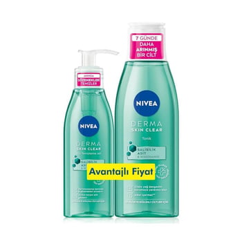 Nivea Derma Skin Clear Yüz Temizleme Jeli 150 Ml + Derma Skin Cle