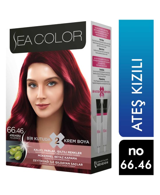 Sea Color Saç Boyası 66.46 Ateş Kızılı