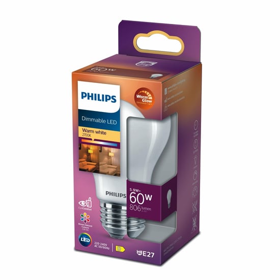 Philips Filament 60w Buzlu Dİmlenebİlİr Ampul Sari İşik 2700k