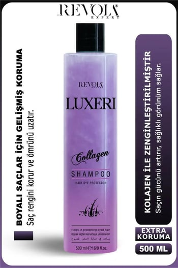 Revola Luxeri Şampuan Boyalı Saçlar için Koruma 500 Ml Kolajen