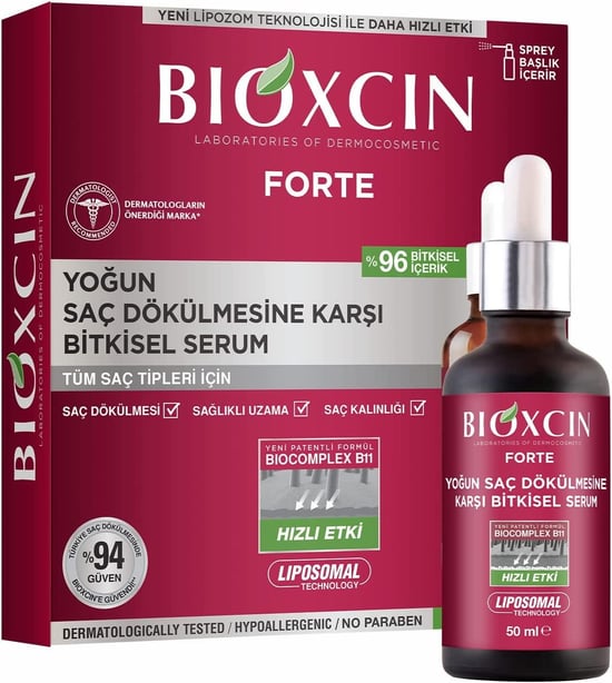 Bioxcin Forte Yoğun Saç Dökülmesine Karşı Bitkisel Serum 3x50 Ml