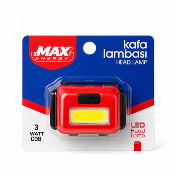 İnura Global Zmax Energy Max-3146 ( Pilli ) ( 3w Cob Led ) Kafa Lambası Fener ( 3-kademe Işık Ayarı- Flaşör) ( 4.5v ) ( 120lümen)
