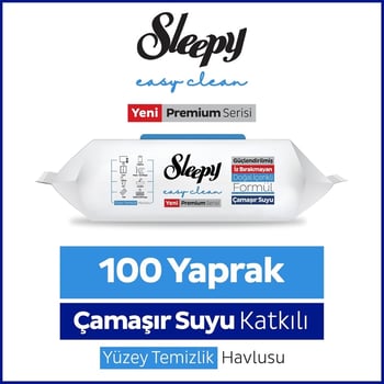 Sleepy Yüzey Temizlik Havlusu 100'lü Çamaşır Suyu Katkılı