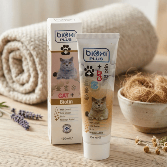Bioxi® Plus Biotin Malt, 100ml - Kediler için Deri ve Kürk Sağlığı Takviyesi Malt