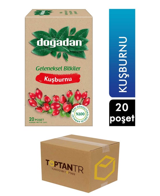 Doğadan Bitki Çayı Kuşburnu 20'li Süzme Poşet X 12'li Koli