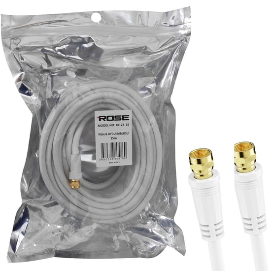 Rg6 F Konnektörlü Hazır Kablo 15mt Rc-24-15