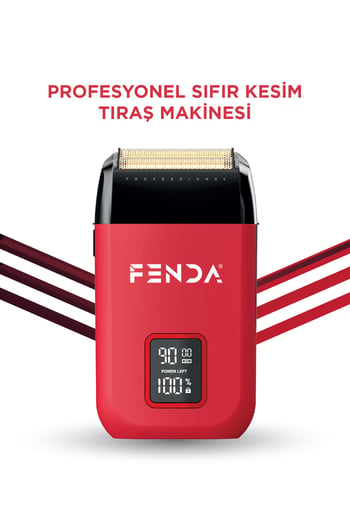 Fenda Profesyonel Sıfır Kesim Tıraş Makinesi Kırmızı Fndsklks0008rd