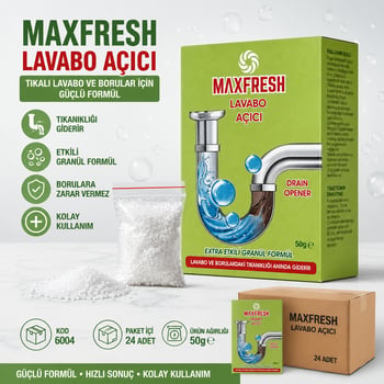 Toz Lavabo Açıcı Maxfresh 50 Gram
