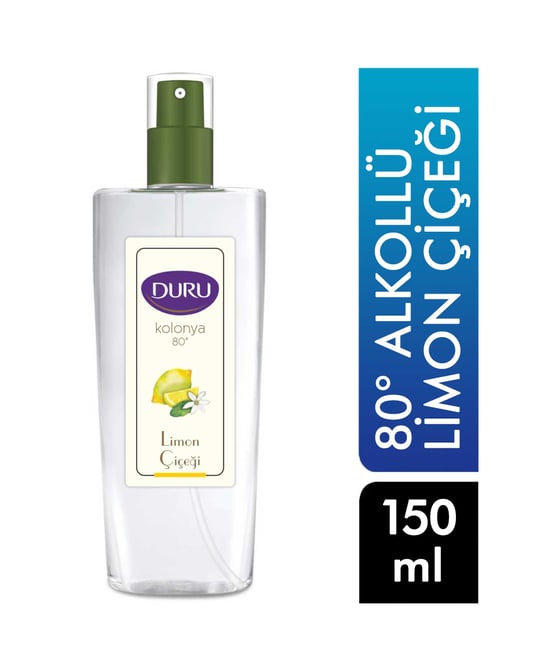 Duru 80° Alkollü Kolonya Sprey 150 Ml Limon Çiçeği