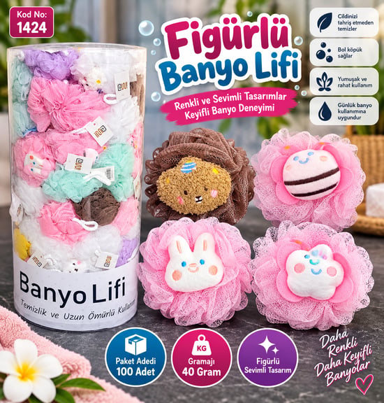 Hagiki Figürlü Banyo Lifi
