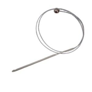 P Parla Misinalı Çelik Stoplu Tığ Şiş 3,5 Numara 60 cm