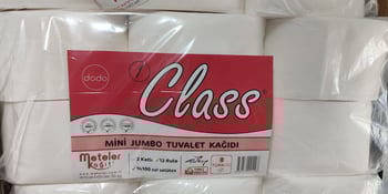 Class Mini Jumbo Tuvalet Kağıdı 2 Katlı 10cm 3500gr 1*12 Tk 1035