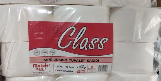 Class Mini Jumbo Tuvalet Kağıdı 2 Katlı 10cm 3500gr 1*12 Tk 1035