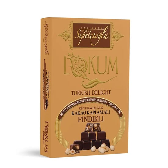 Kastamonu Meşhur Sepetçioğlu Kakao Kaplamalı Fındıklı Çifte Kavrulmuş Lokum 200g