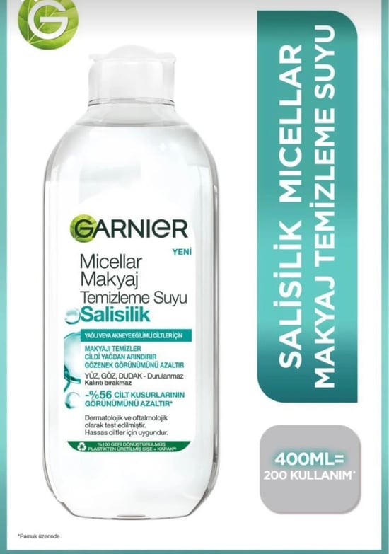 Garnier Salisilik Micellar Makyaj Temizleme Suyu 400ml