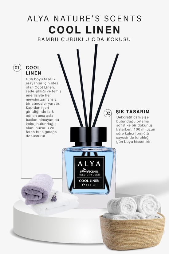 Nature's Scents Cool Linen Bambu Çubuklu Oda Kokusu