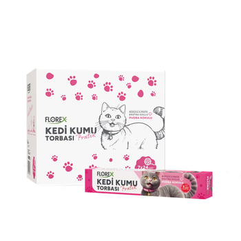 İnura Global Florex L-2001 ( Kedi & Evcil Hayvan ) Kumu Torbası Pratik ( 7pcs ) ( Pudra Kokulu ) (büzgülü & Extra Güçlü) (82x50cm) ( Pet Shop )