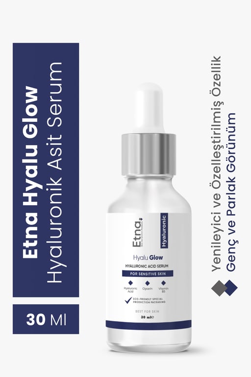 Etna Pharma Hyalu Glow Yoğun Nemlendirici & Cilt Dolgunluğu & Nem Bombası Hyaluronik Asit Serum 30 Ml