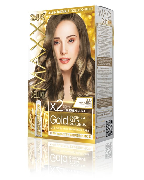 Maxx Deluxe Gold Beauty Set Boya 8.0 Açık Kumral