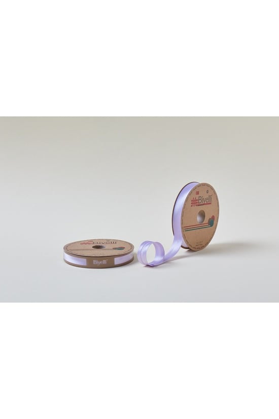 Biye Saten Katlı 009 Lila 2 Cm 25 Metre %100 Polyester