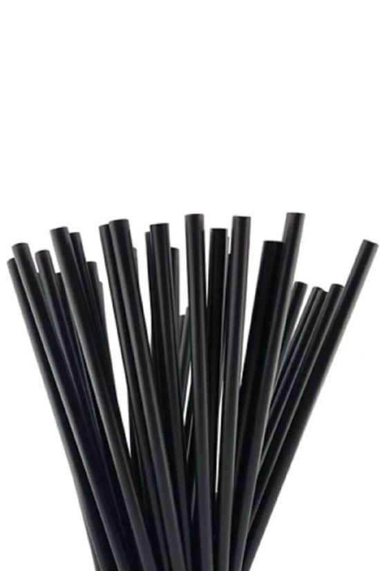 Dolphin Frozen Siyah Pipet 8mm X 26cm - 100 Adet