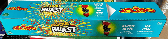 Jelido Sour Blast Meyveli 15 Gr Metre Şeker