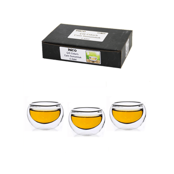 İnura Global İbico İ22-146 ( 6pcs ) ( Düz Cam ) ( Çift Cidarlı ) Sosluk & Lokumluk ( 50 Ml )