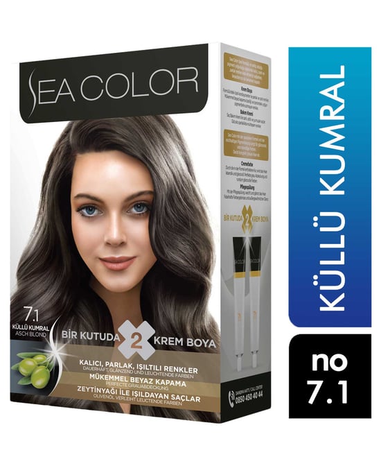 Sea Color Saç Boyası 7.1 Küllü Kumral