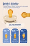 Wee Baby Pure Yuvarlak Uçlu Kauçuk Emzik 6-18 Ay Krem