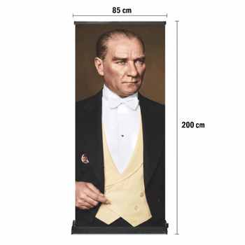 Atatürk Poster Baskılı Pro Roll Up Banner 85x200cm No:4