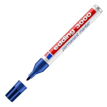Edding E-3000 Permanentmarker Yuv. Uç, 1.5-3mm Mavi