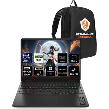 Hp Omen Slim 16 Core Ultra 7 255h Rtx 5060 8gb 64gb Ram 1tb Ssd 16" Fhd+ 165hz Win11 Pro Ck9l3eapn43