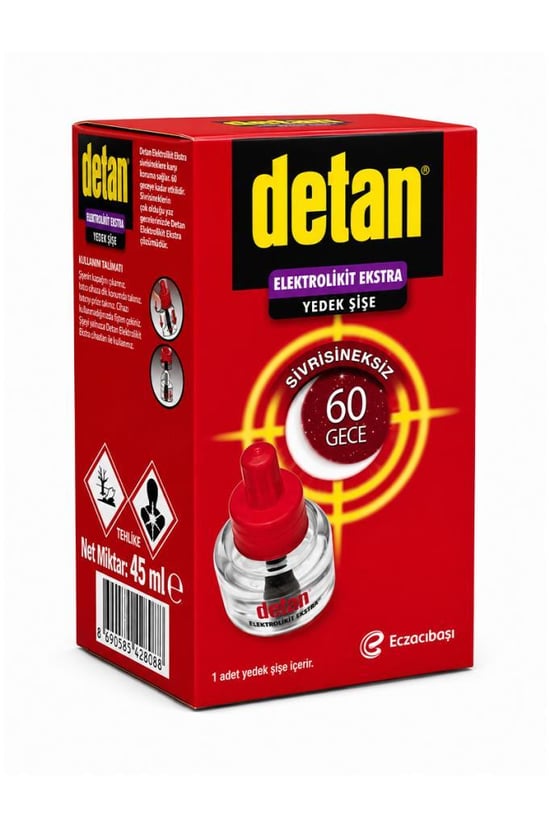 Detan 60 Gece Elektrolikit Ekstra Yedek