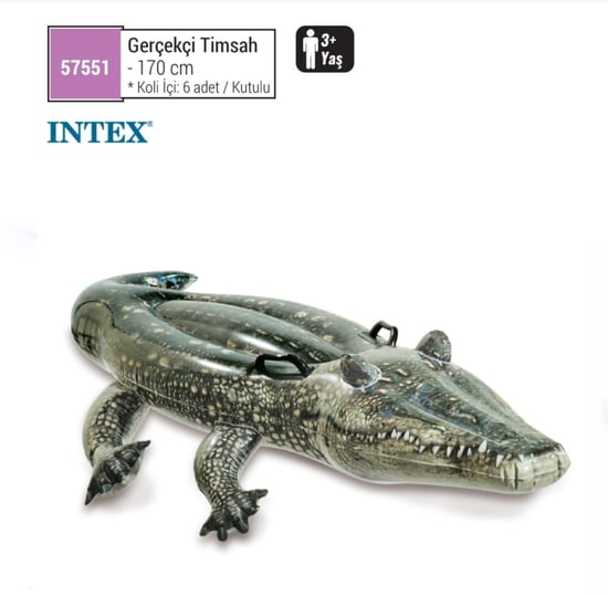 Intex 57551 Gerçekçi Timsah 170 Cm