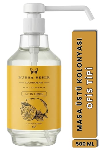 Masa Üstü Kolonyası Ofis Tipi Sprey 500 Ml - Altın Limon