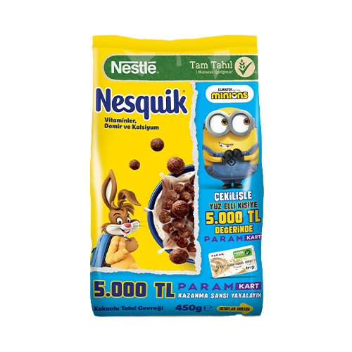 Nestle Nesquik Buğday ve Mısır Gevreği 450 gr Kakaolu