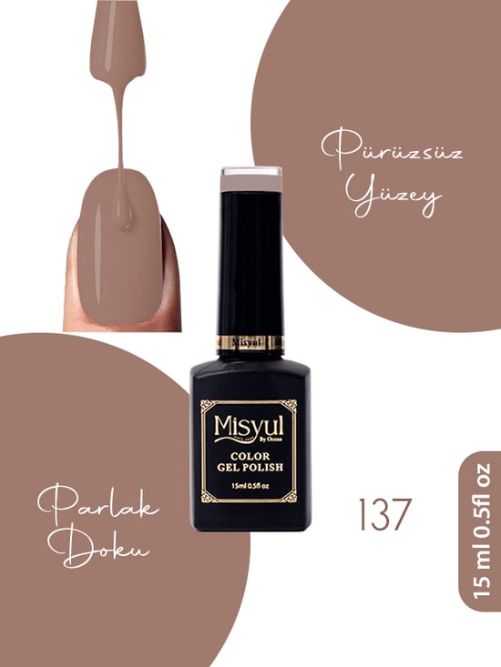 Misyul Uv Led Kalıcı Oje Nail Art 15 Ml 137