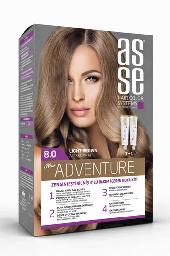 Asse Set Boya No: 8.0 50+50 Ml Açık Kumral