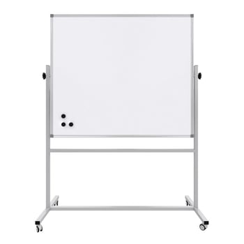 Mıknatıslı Mobil Brifing 360° Dönerli Beyaz Yazı Tahtası 120x140cm