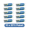 Florex Standart Orta Boy Çöp Torbası 55x60 Cm 20'li Rulo Siyah 10 Rulo (200 Adet)
