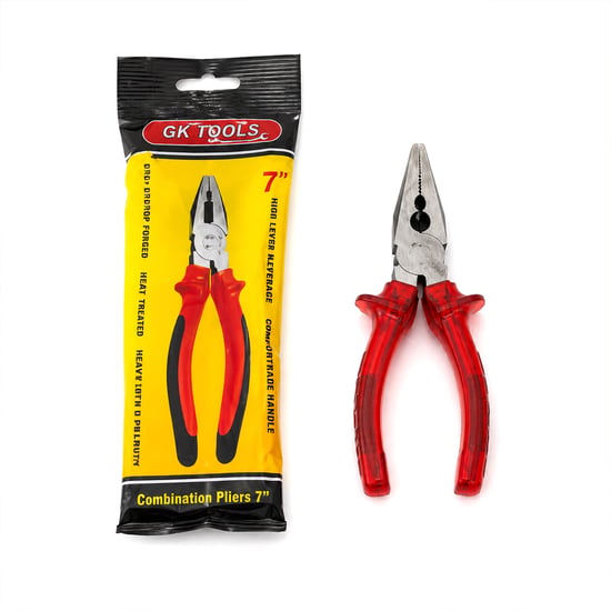 Gk Tools ( Kırmızı & Şeffaf ) ( 7'' ) ( Saplı ) Kargaburnu ( 180mm)
