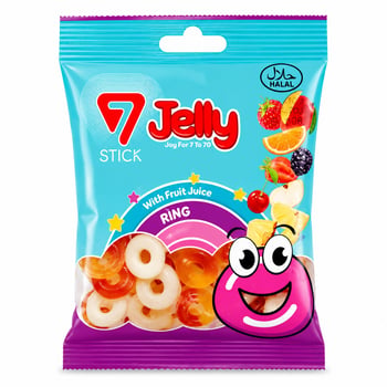 7 Stick Jelly Yumuşak Şekerleme Ring 80gr